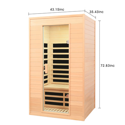 Hemlock Two-person far infrared roof embedded indoor sauna room