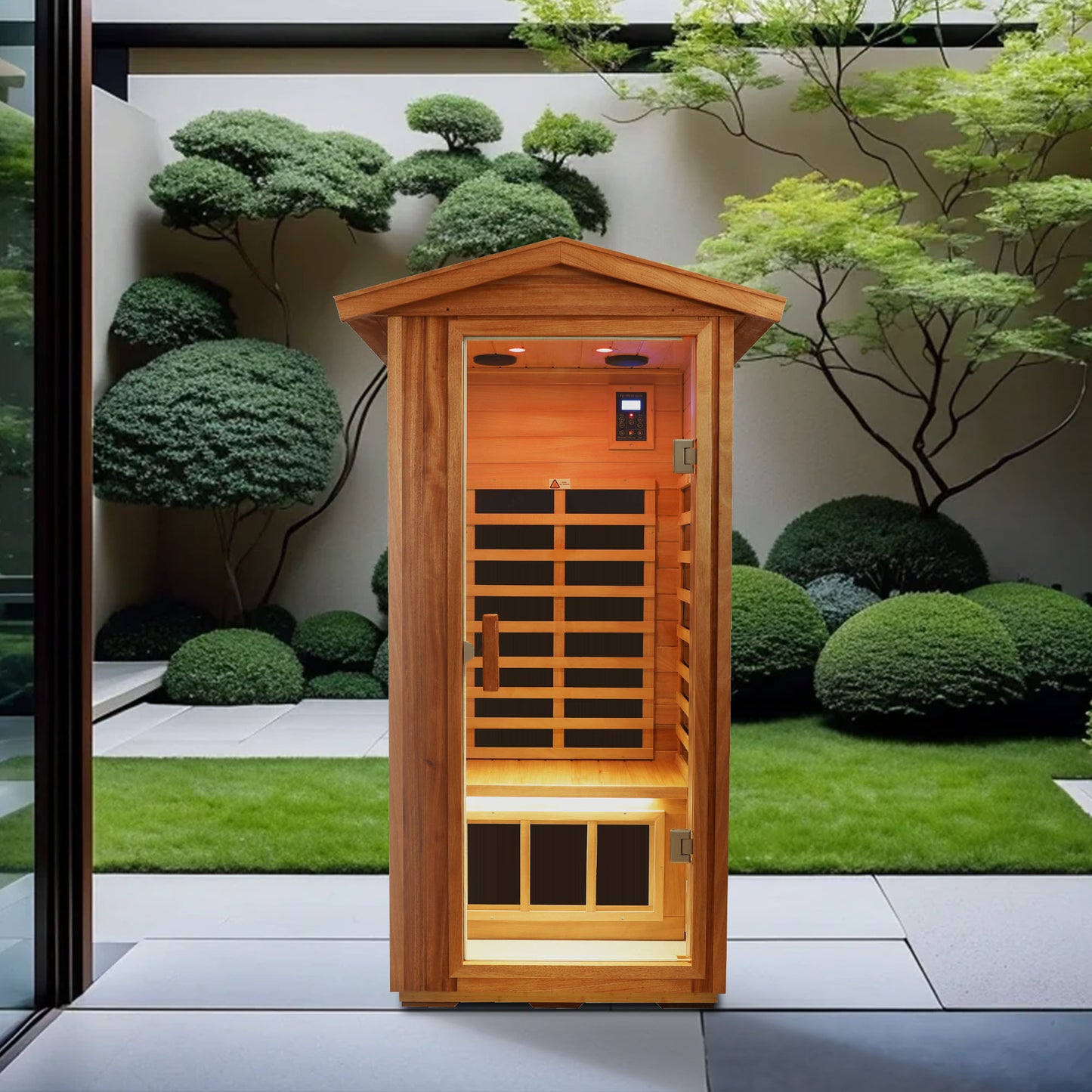 One People Outdoor Okoume Wood Far Infrared Sauna Room