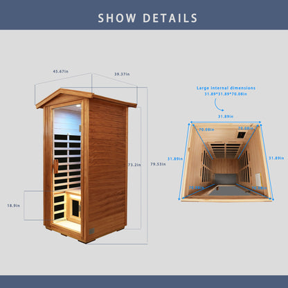 One People Outdoor Okoume Wood Far Infrared Sauna Room