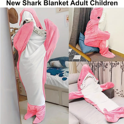 Shark Blanket Hoodie Onesie Wearable Blanket Sleeping Bag