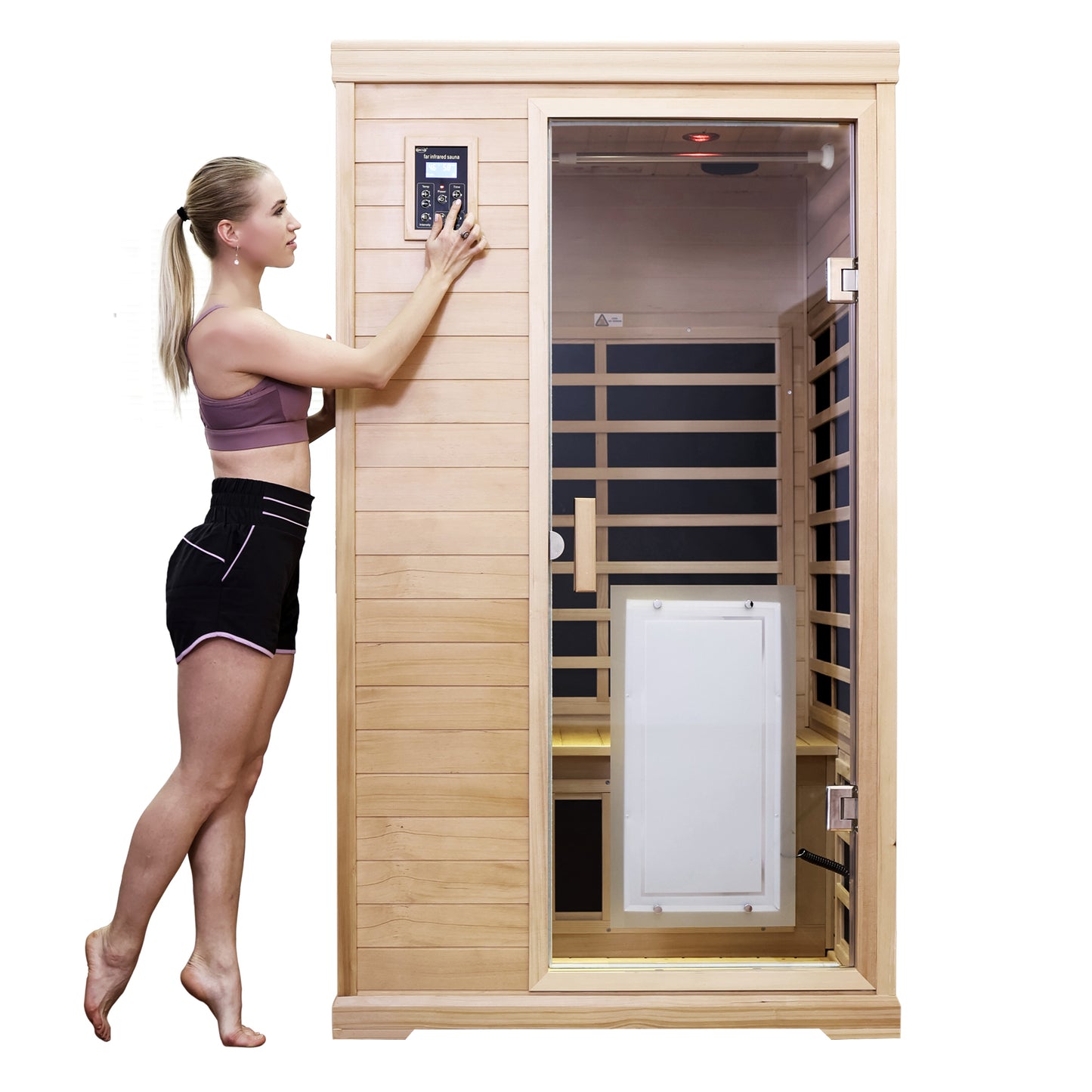 Hemlock One-person Far Infrared Roof Embedded Indoor Sauna Room