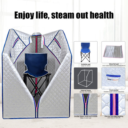 Portable Carrying Sauna Sauna Tent, Personal Sauna - Sauna Heater, Tent, Chair,remote control,Included for Home Sauna