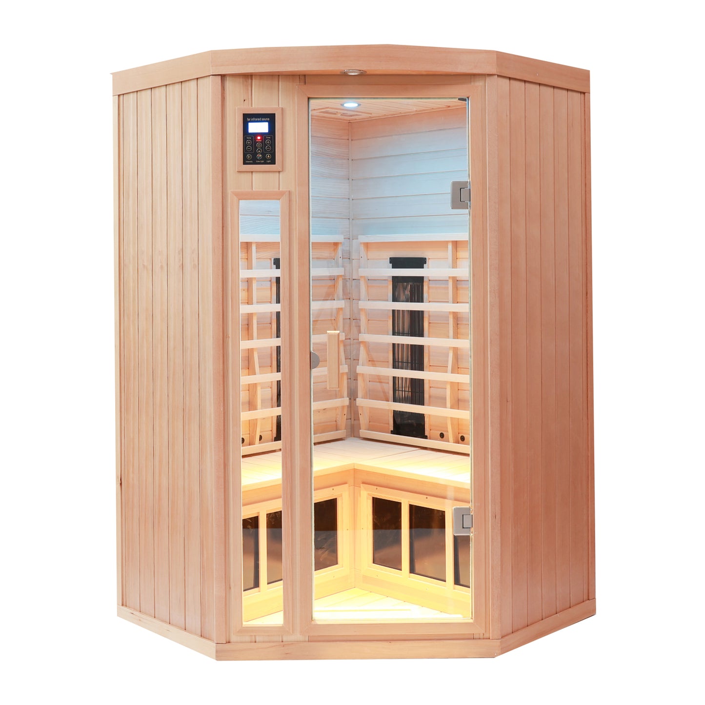 Hemlock Pentagonal Indoor Far Infrared Sauna Room For 2 Person