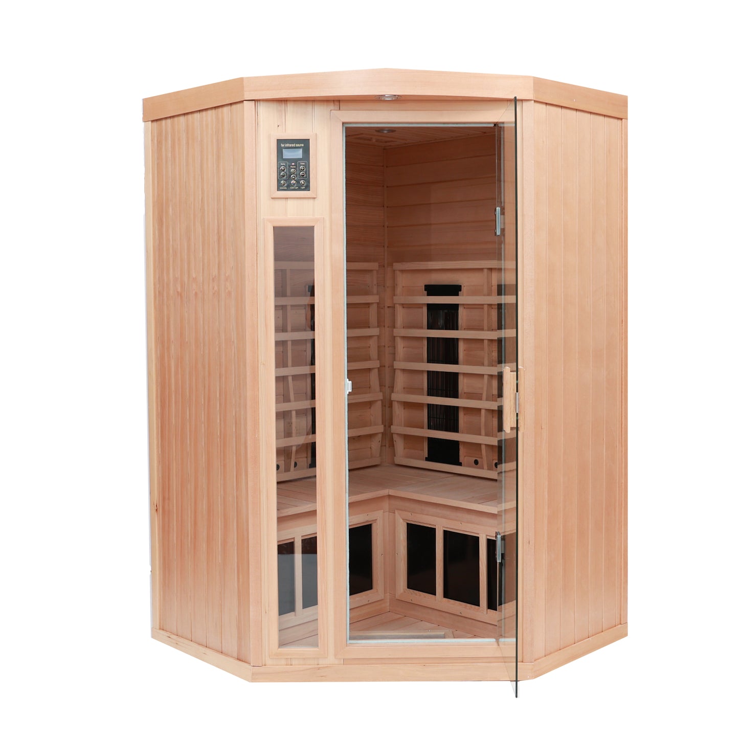 Hemlock Pentagonal Indoor Far Infrared Sauna Room For 2 Person