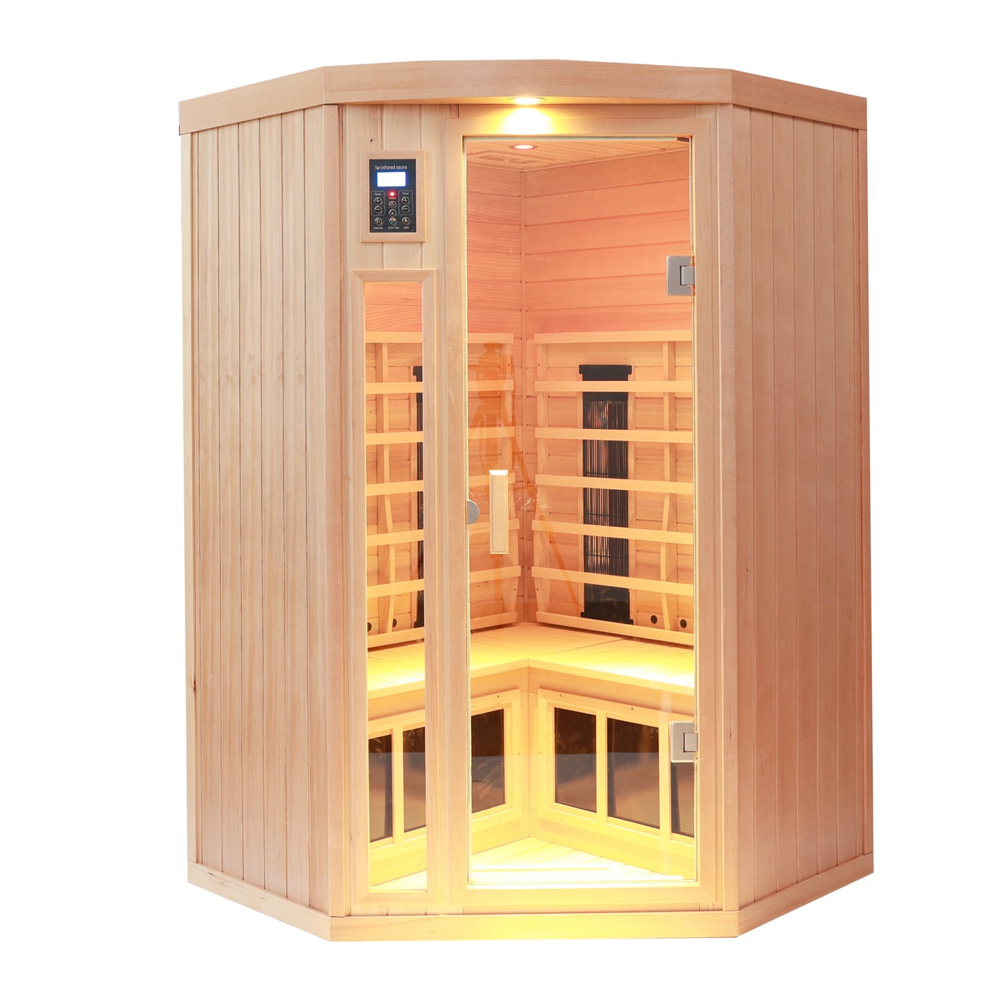 Hemlock Pentagonal Indoor Far Infrared Sauna Room For 2 Person