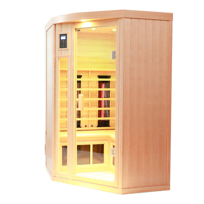 Hemlock Pentagonal Indoor Far Infrared Sauna Room For 2 Person