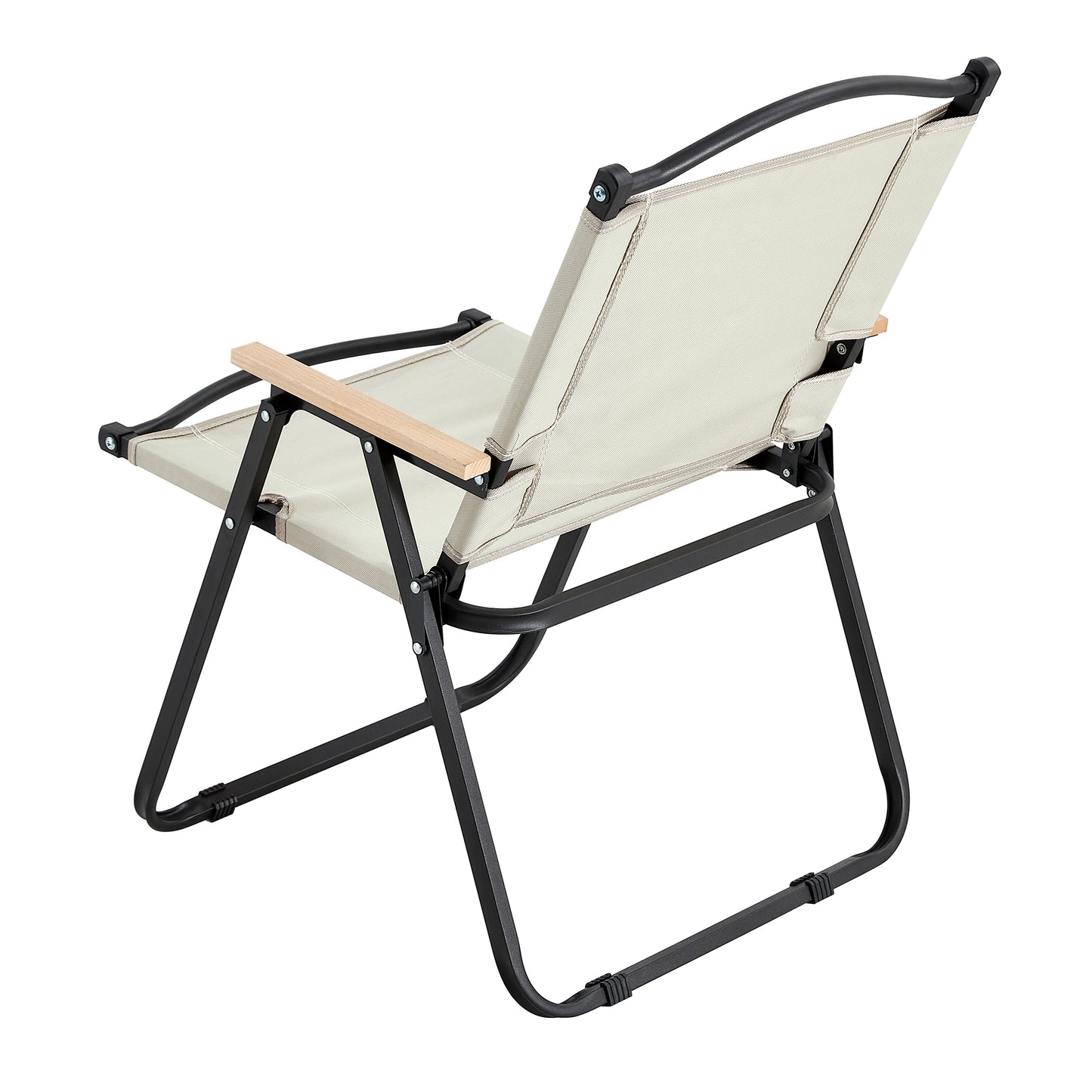 1-Piece Folding Outdoor Chair for Indoor, Outdoor Camping, Picnics, Beach, Backyard, BBQ, Party, Patio, Beige