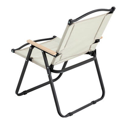 1-Piece Folding Outdoor Chair for Indoor, Outdoor Camping, Picnics, Beach, Backyard, BBQ, Party, Patio, Beige