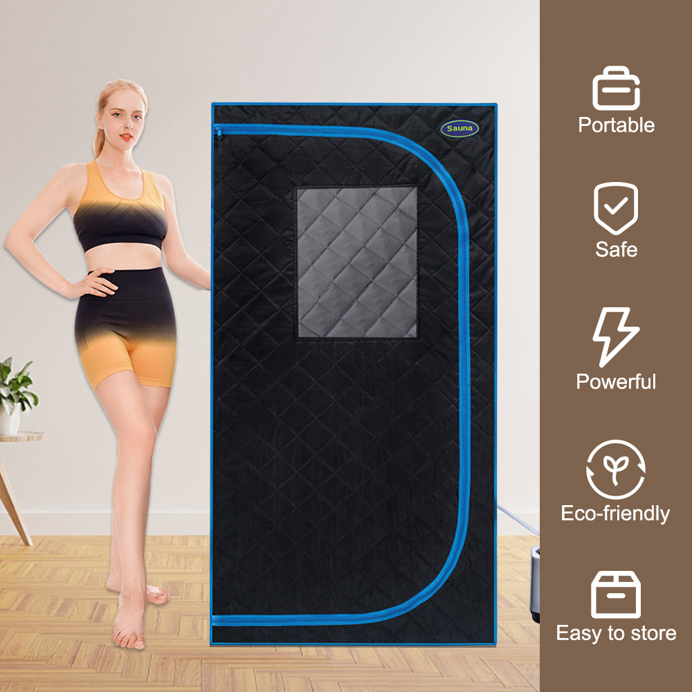 Personal Home Spa Portable Black Full Size Steam Sauna Tent