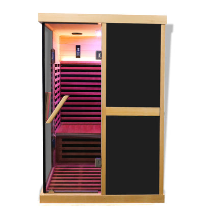 Double Person V-shaped Far Infrared Hemlock Sauna Room