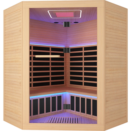 Canadian hemlock pentagonal double sauna