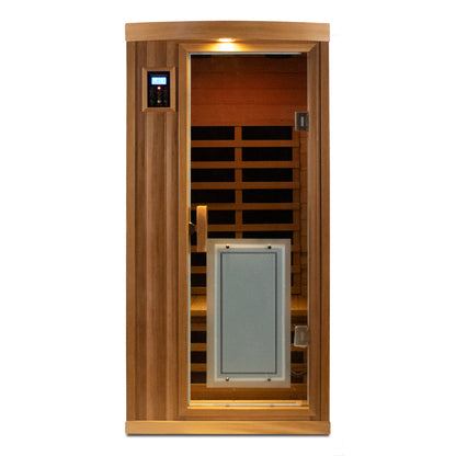 Low EMF One person Far infrared red cedar Deluxe indoor sauna room