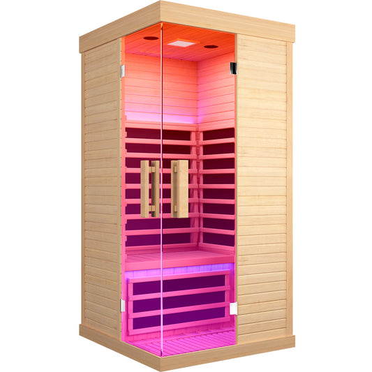 Canadian hemlock single sauna room