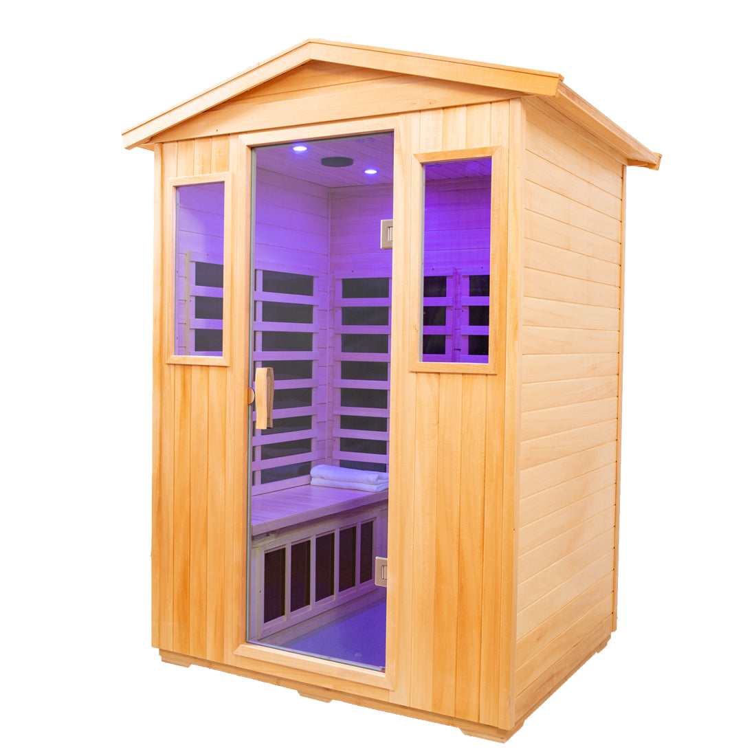 Four Person Basswood Far-infrared Outdoor Sauna Room