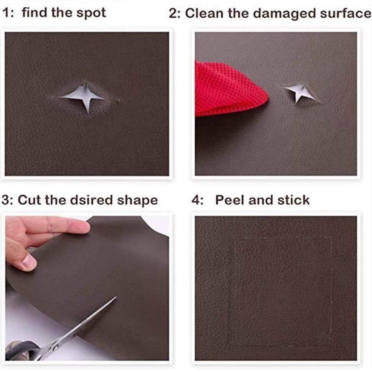 Self-Adhesive Leather Repair Patch For Sofas Couch Furniture Driver Seat（20 inch*50 inch）