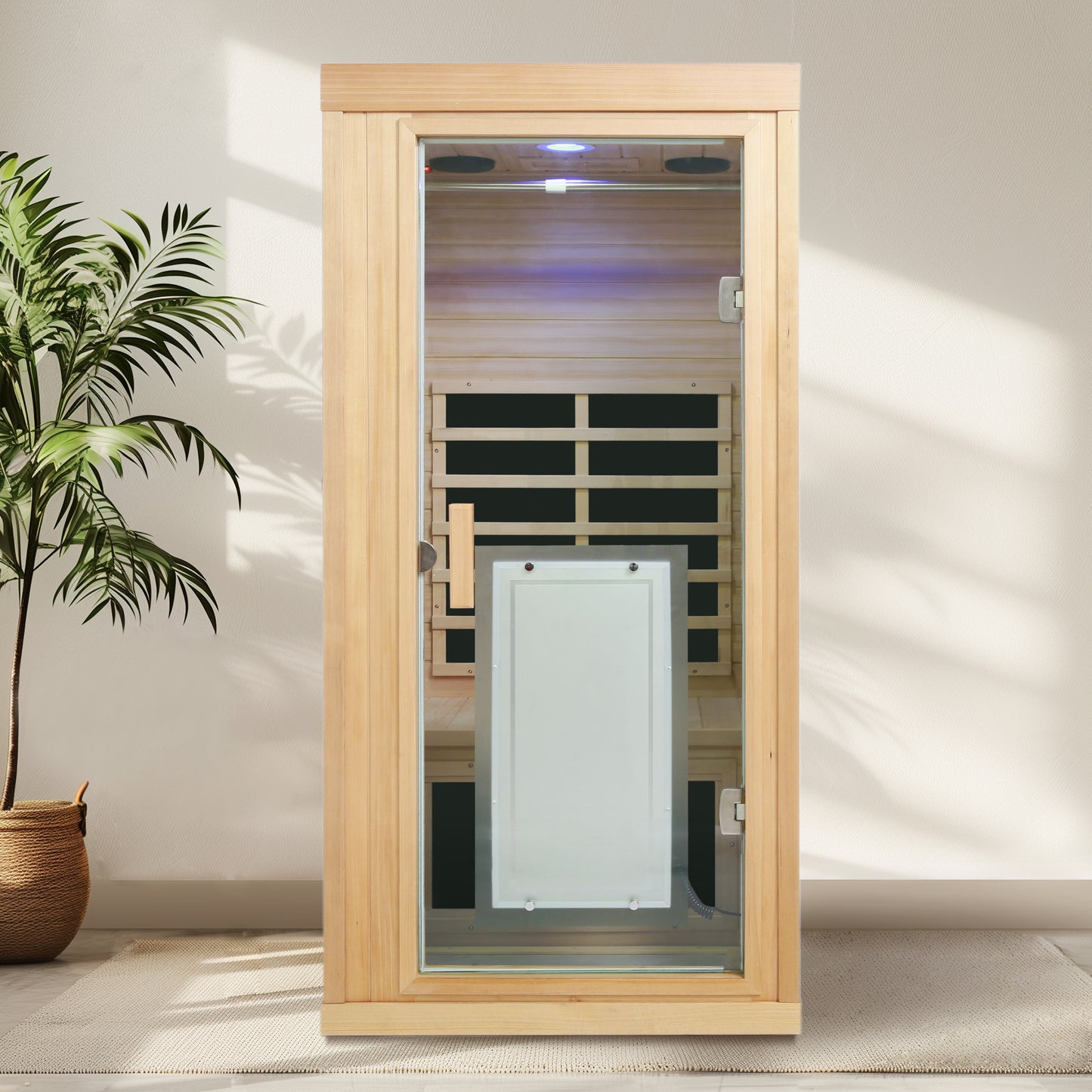 One Person Far infrared Hemlock Standard Indoor Sauna Room