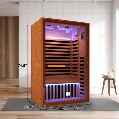 Hemlock Deluxe Double Door Two Person Sauna Room