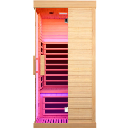 Canadian hemlock single sauna room