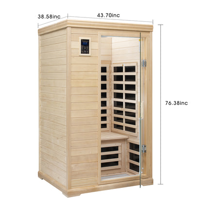 Hemlock One-person Far Infrared Roof Embedded Indoor Sauna Room