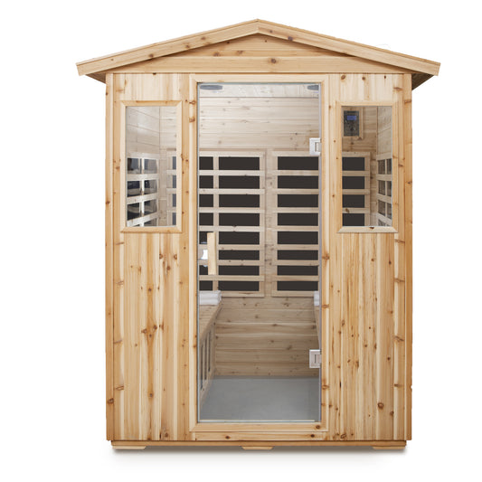 Four Person Old Fir Far-infrared Outdoor Sauna Room