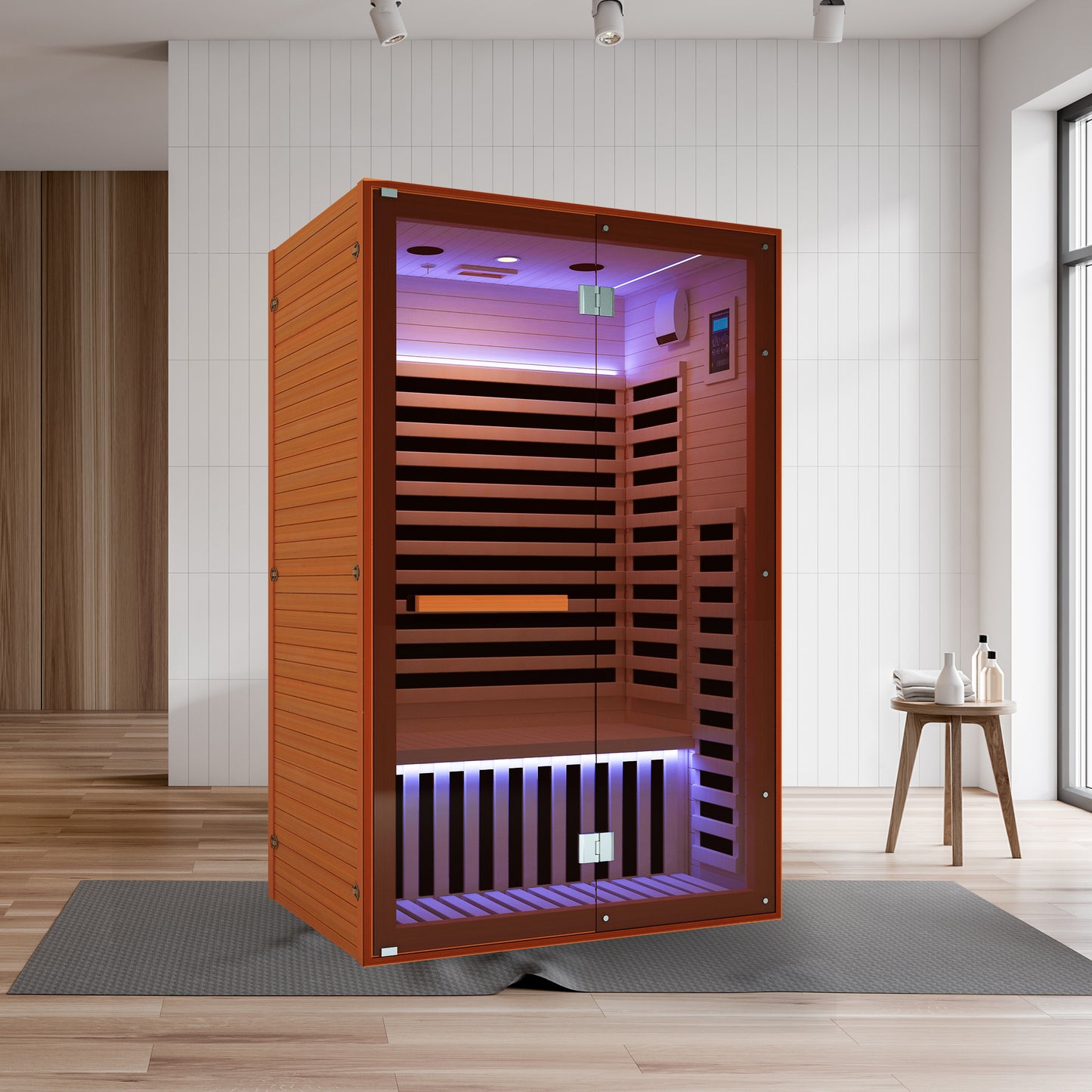 Hemlock Deluxe Double Door Two Person Sauna Room