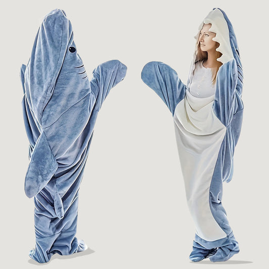 Shark Blanket Hoodie Onesie Wearable Blanket Sleeping Bag