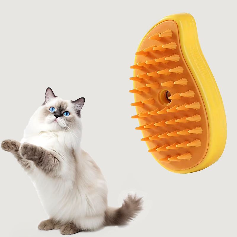 USB Rechargeable 3-in-1 Pet Grooming Steamy Brush for Cats and Dogs